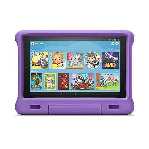 Fire HD 10 Kids Edition Tablet – 10.1” 1080p full HD display, 32 GB, Purple Kid-Proof Case
