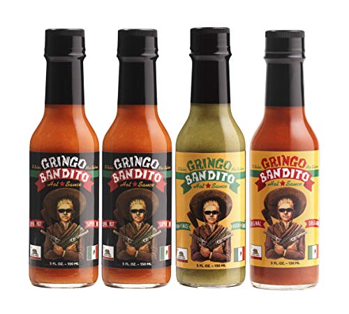 Gringo Bandito Super Hot Sauce Variety Pack, 5 Fl Oz (Pack of 4)