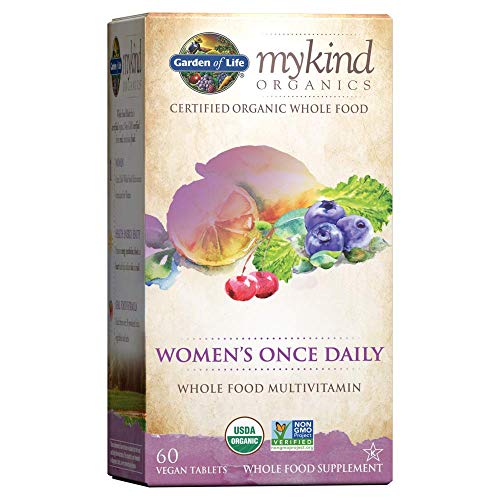 Garden of Life Multivitamin for Women - mykind Organics Women's Once Daily Multi - 30 Tablets, Whole Food Multi with Iron, Biotin, Vegan Organic Vitamin for Womens Health, Energy Hair Skin and Nails