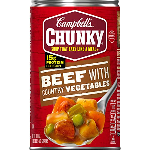 Campbell's Chunky Soup, Beef with Country Vegetables, 18.8 Ounce (Pack of 12) (Packaging May Vary)