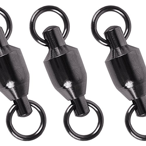 Dr.Fish Lot 20 Ball Bearing Swivels 35Lb #0 Stainless Steel High Strength Saltwater Freshwater Bass Fishing Rigs