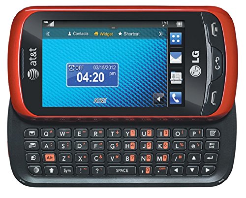 LG Xpression C395 Unlocked GSM Slider Cell Phone with Touchscreen + Full QWERTY Keyboard - Red