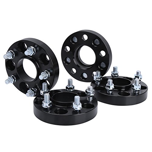 KSP Forged Wheel Spacers1 5x4.5 to 5x4.5 (5x114.3) Thread Pitch M12x1.25 Hub Bore 66.1mm 5 Lug Hub Centric 25mm Wheel Adapters for 350Z 370Z G35 G37 FX35, 4Pcs