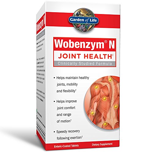 Garden of Life Joint Support Supplement - Wobenzym N Systemic Enzymes, 200 Tablets