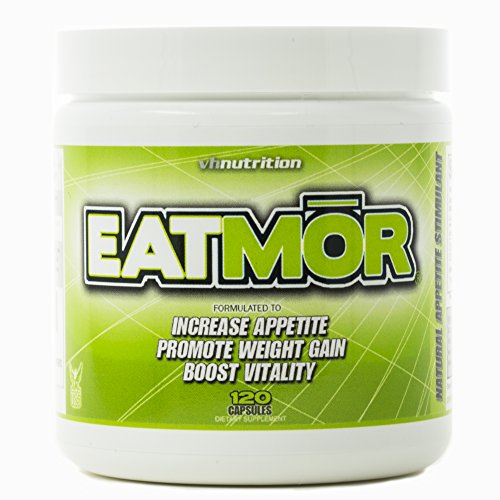 Eatmor Appetite Stimulant | Weight Gain Pills for Men and Women | Natural Hunger Boosting Orxegenic Supplement | VH Nutrition | 120 Capsules | 30 Day Supply