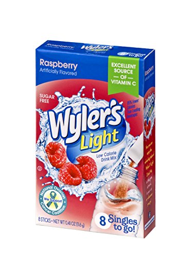 Wyler's Light Singles To Go Powder Packets, Water Drink Mix, Raspberry, 0.41 Oz (Pack of 12)