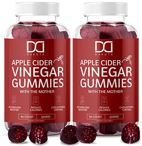 Apple Cider Vinegar Gummies with The Mother for Immune System Vitamin B12, B9, Pomegranate - Gummy Alternative to Apple Cider Vinegar Capsules, Pills, ACV Tablets - 120 Gummy Bears (2 Pack)