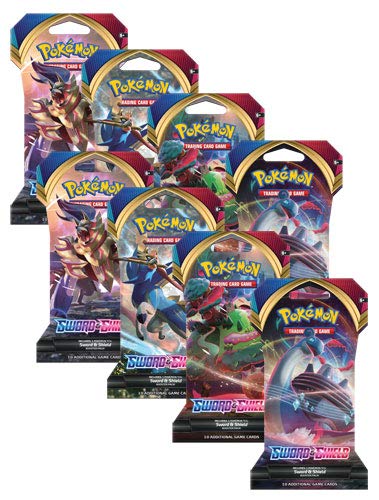 Pokemon TCG Sword and Shield (8) Sleeved Booster Packs - 10 Cards per Pack!