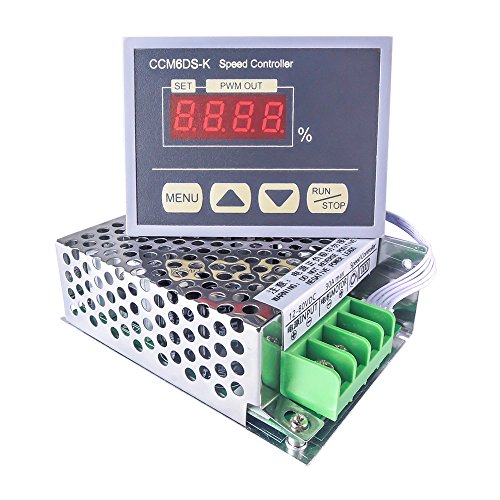 uniquegoods 12-80V PWM 30A DC Motor Speed Controller Governor with Digital Display Panel Button Switch Slow Star Slow Stop Variable Stepless Speed Control Regulator HHO Driver Module