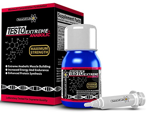 Testo Extreme Anabolic (30ml : 1 Month Supply) Strongest Legal Testosterone Booster : Muscle Growth & Strength Body Building Supplement