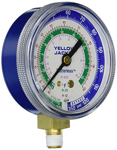 Yellow Jacket 49002 2-1/2' Gauge (Degrees F), Blue Compound, 30', 0-120 (Retard Protection to 350 psi), R-12/22/502
