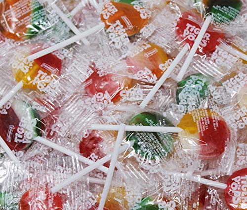 CrazyOutlet Tiger Pops, Assorted Fruit Flavor Lollipops Hard Candy Bulk, 2 Lbs