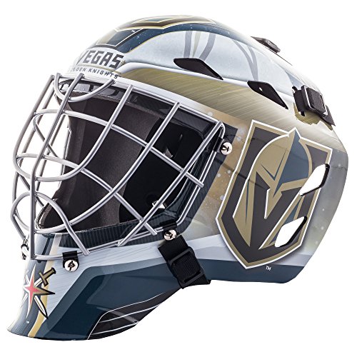Franklin Sports NHL Vegas Golden Knights Hockey Goalie Face Mask - Goalie Mask for Kids Street Hockey - Youth NHL Team Street Hockey Masks
