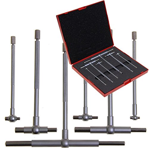 Anytime Tools Bore Gauge 6 pc 5/16'-6' Premium Telescopic High Precision T-Gage Set w/Hard Shell Case