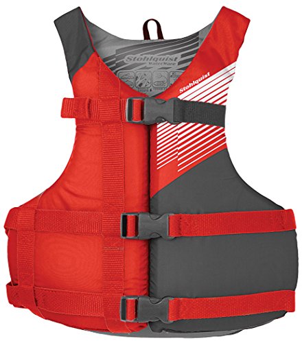 Stohlquist Fit Youth Life Jacket/Personal Flotation Device, 50-90 lb, Red/Gray