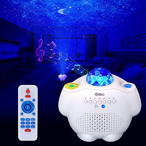 Star Projector Odec Galaxy Projector Night Light with Bluetooth Speaker & LED Nebula Galaxy & Voice Control Lamp for Baby Rooms/Starlit Dinner/Game Rooms/Home Party Gift for Kids and Families