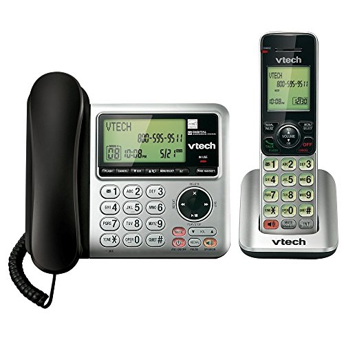 VTech CS6649 Expandable Corded/Cordless Phone System with Answering System-Caller ID/Call Waiting & Handset/Base Speakerphones