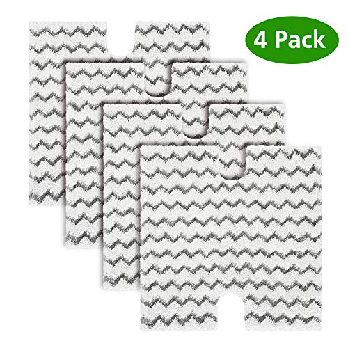 iSingo 4 Pack Shark Replacement Steam Mop Pads Compatible with Shark Lift-Away Pro Steam Pocket Mop & Shark Genius Hard Floor Cleaning System Pocket Mop S3973 S3973D S5002 S5003 S6001 S6002 S6003