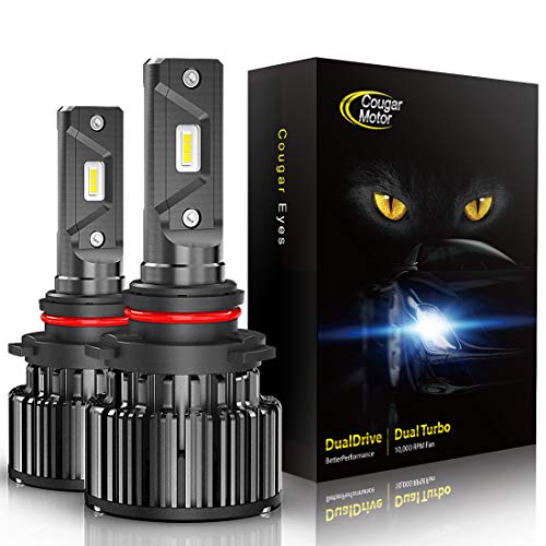 CougarMotor LED Headlight Bulbs All-in-One Conversion Kit - 9005-10000 Lm 6000K Cool White CREE