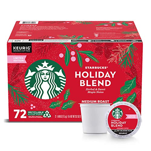 Starbucks Coffee Holiday Blend K Cup Pods, 72Count,, 29.2 Oz ()