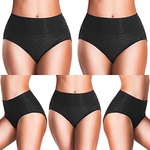 Underwear for Women High Waisted Soft Comfy Stretch Full Coverage Ladies Breifs Womens Cotton Underwear Multipack Size Large