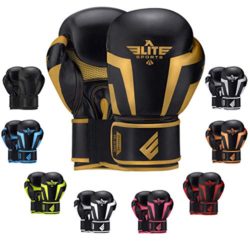 2020 Pro Boxing Gloves for Men & Women, Boxing Training Gloves, Kickboxing Gloves, Sparring Gloves, Heavy Bag Gloves for Boxing, Kickboxing, Muay Thai, MMA (Golden 4 Oz)