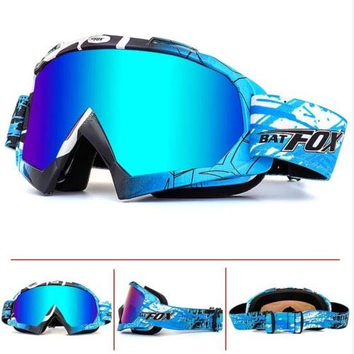 BAT-Fox Ski Snow Goggles Anti-Fog Motorcycle Goggles for Men&Women UV Protection