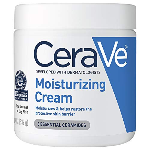 CeraVe Moisturizing Cream | Body and Face Moisturizer for Dry Skin | Body Cream with Hyaluronic Acid, Niacinamide, and Ceramides | 19 Ounce