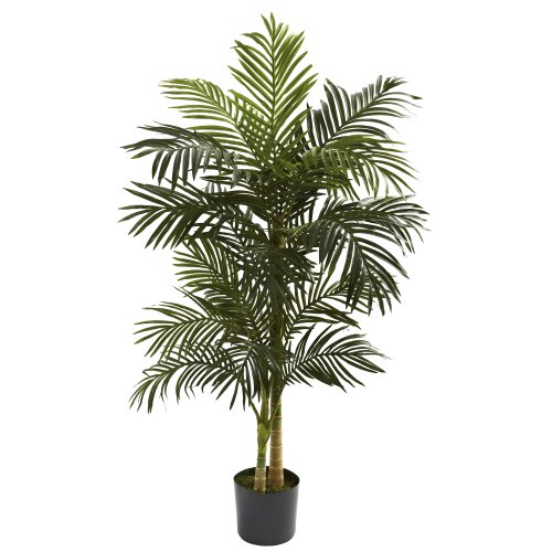 Nearly Natural 5358 Golden Cane Palm Tree, 5-Feet, Green,62.5' x 9' x 9'