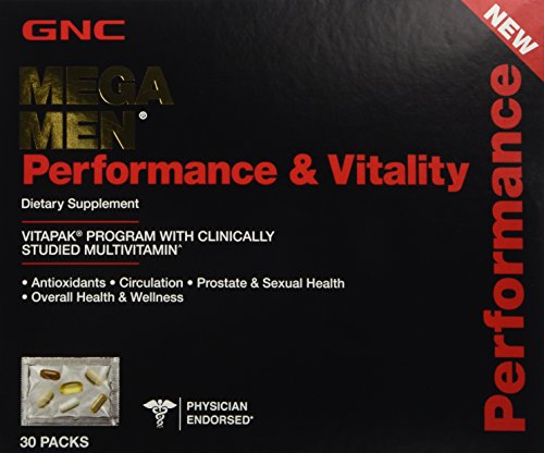 GNC Mega Men Performance & Vitality Vitapak Program 30 Paks - New