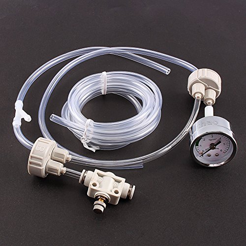 Ejoyous DIY CO2 Generator System Kit, DIY CO2 Aquarium Plant System D201 Tube Valve Guage Bottle Cap for DIY Aquarium Planted Tank