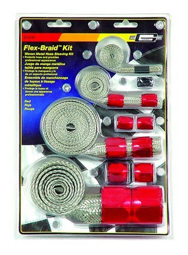 Mr. Gasket 8090 Red Flex-Braided Hose Sleeve Kit