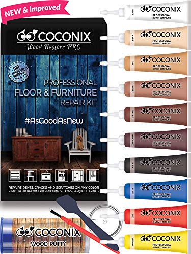 Coconix Floor and Furniture Repair Kit - Restorer of Your Wooden Table, Cabinet, Veneer, Door and Nightstand - Super Easy Instructions Matches Any Color - Restore Any Wood, Cherry, Walnut, Hardwood