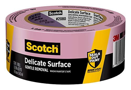 Scotch Delicate Surface Painter’s Tape, 2080, 1.88 inch x 60 yard, 1 Roll