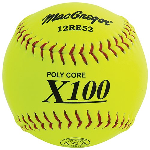 MacGregor X52RE ASA Slow Pitch Composite Softball, 12-inch - One Dozen