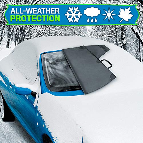 BDK Windshield Cover for Ice and Snow – Waterproof Magnetic Frost Guard for Winter, Freeze Protector for Auto Truck Van and SUV