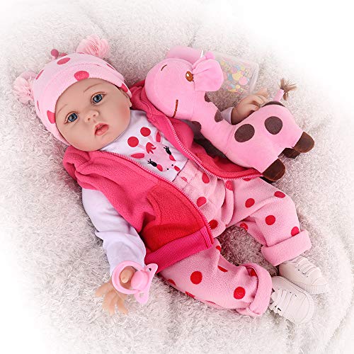 CHAREX Reborn Baby Dolls, 22 inches Newborn Lifelike Soft Silicone Baby Dolls, Weighted Toddler Girl