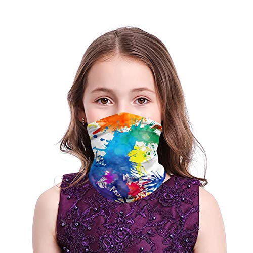 Kids Boys Girls Seamless Rave Novelty Bandana Headwear Galaxy Neck Gaiter Summer Sport Multifunctional Face Cover Sun UV Protection Tube Headwrap Face Scarf Dust Balaclava for Outdoor Cycling Colorful