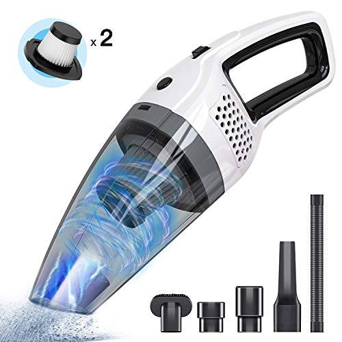Handheld Cordless Vacuum Cleaner, BOLWEO DC 12V Portable Car Vacuum Cleaner for Car and Home, with Strong Suction High Power, Hand Vacuum, Lightweight for Wet Dry Use