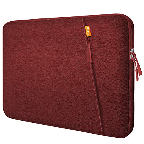 JETech Laptop Sleeve Compatible for 13.3-Inch Notebook Tablet iPad Tab, Compatible with 13' MacBook Pro and MacBook Air,Waterproof Shock Resistant Bag Case with Accessory Pocket, Red