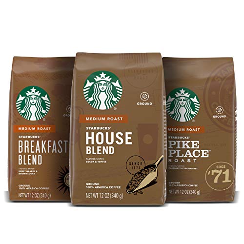 Starbucks Medium Roast Ground Coffee — Variety Pack — 100% Arabica — 3 bags (12 oz. each)