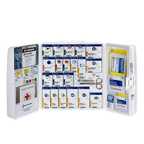 First Aid Only 50 Person Large Plastic SmartCompliance First Aid Cabinet with Medications , OSHA (1000-FAE-0103)
