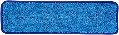 AmazonBasics Microfiber Damp Mop Cleaning Pad, Plain, 18 Inch, 12-Pack