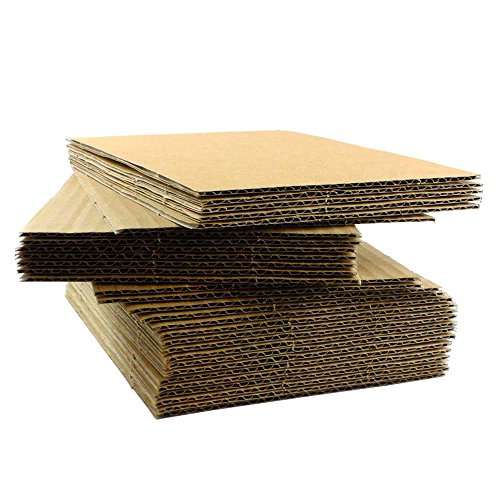 100 EcoSwift 8.5x11 Corrugated Cardboard Filler Inserts Sheet Pads 1/16' Thick 8.5 x 11