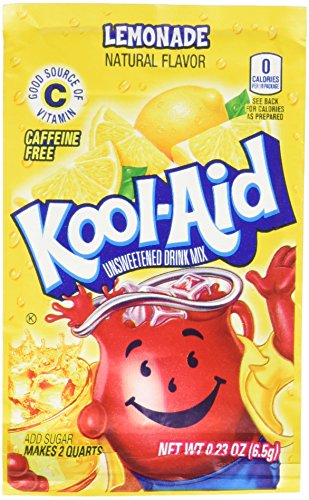 Kool-Aid Soft Drink Mix - Lemonade Unsweetened, Caffeine Free, 0.23 oz/envelope (Pack of 12)
