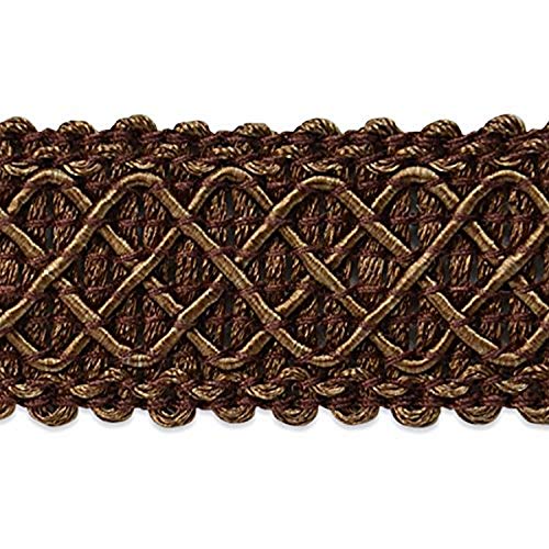 Expo International Jolie Lattice Braid Trim Embellishment, 20-Yard, Chocolate