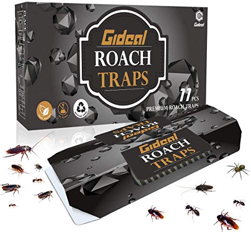 Gideal 11 Pack Cockroach Traps with Bait, Sticky Paper Premium Glue Trap | Eco-Friendly | Spiders Ants Roach Killer