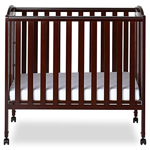 Dream On Me 3 in 1 Portable Folding Stationary Side Crib, Espresso