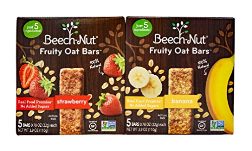 Beech-Nut Fruity Oat Bars 2 Packs. 1 Box Strawberry and 1 Box Banana 5 Bars in each Box.