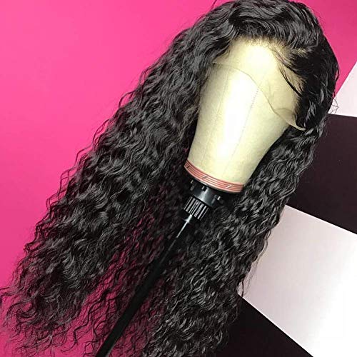 Giannay Hair Curly Wigs for Black Women Lace Front Wigs with Baby Hair Long Loose Wave Synthetic Wig Heat Resistant Fiber 180% High Density Natural Looking Hair Replacement Wigs 24'